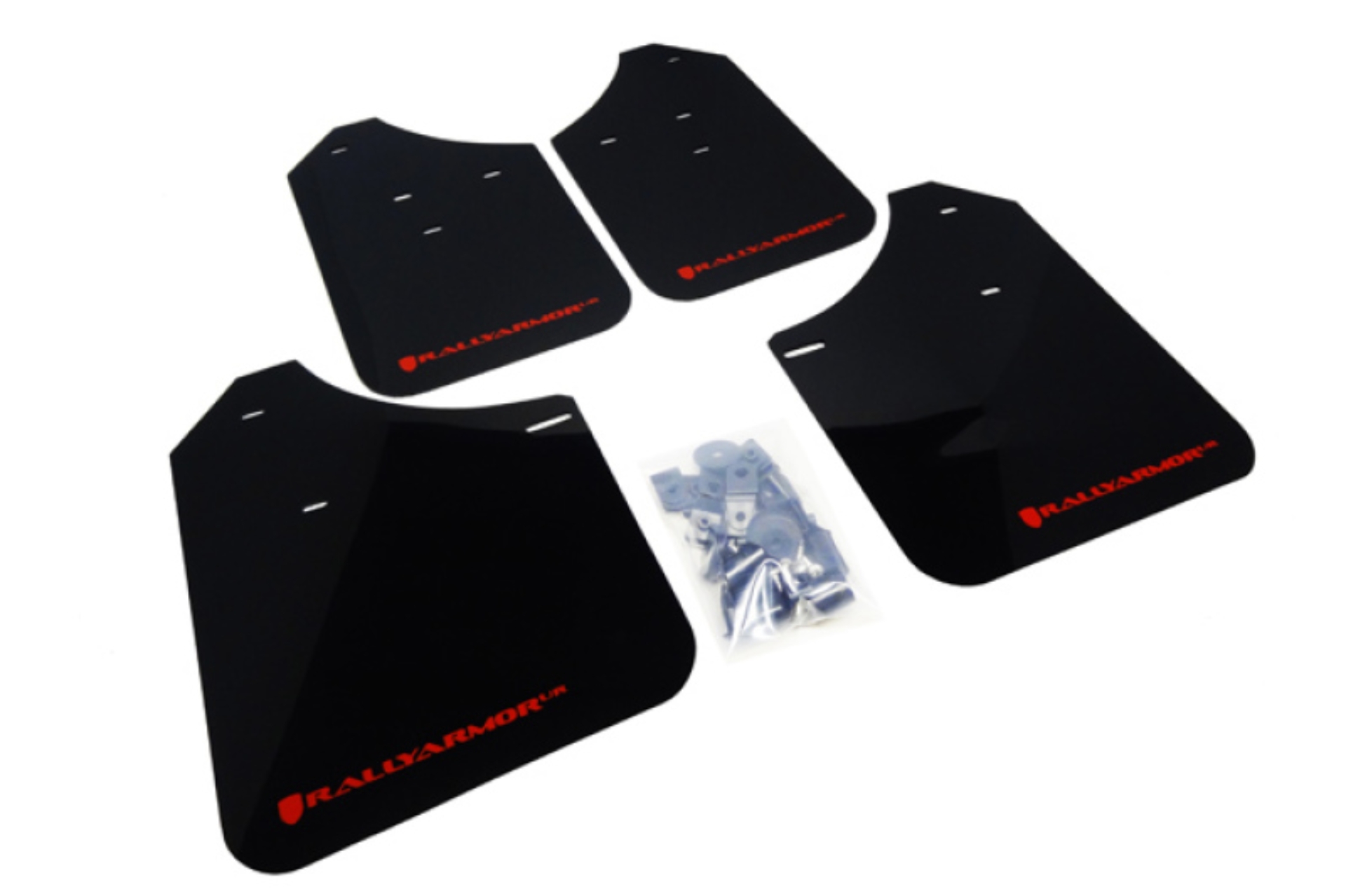 Picture of Rally Armor RAL UR Blk Flap/Rd Logo Mud Flaps - MF1-UR-BLK/RD