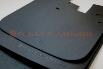 Picture of Rally Armor RAL Basic Blk Flap/Blk Logo Mud Flaps - MF2-BAS-BLK
