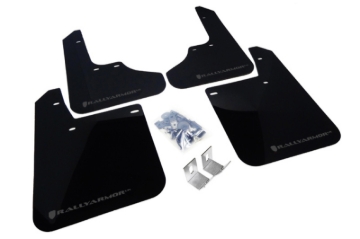 Picture of Rally Armor RAL UR Blk Flap/Grey Logo Mud Flaps - MF2-UR-BLK/GRY