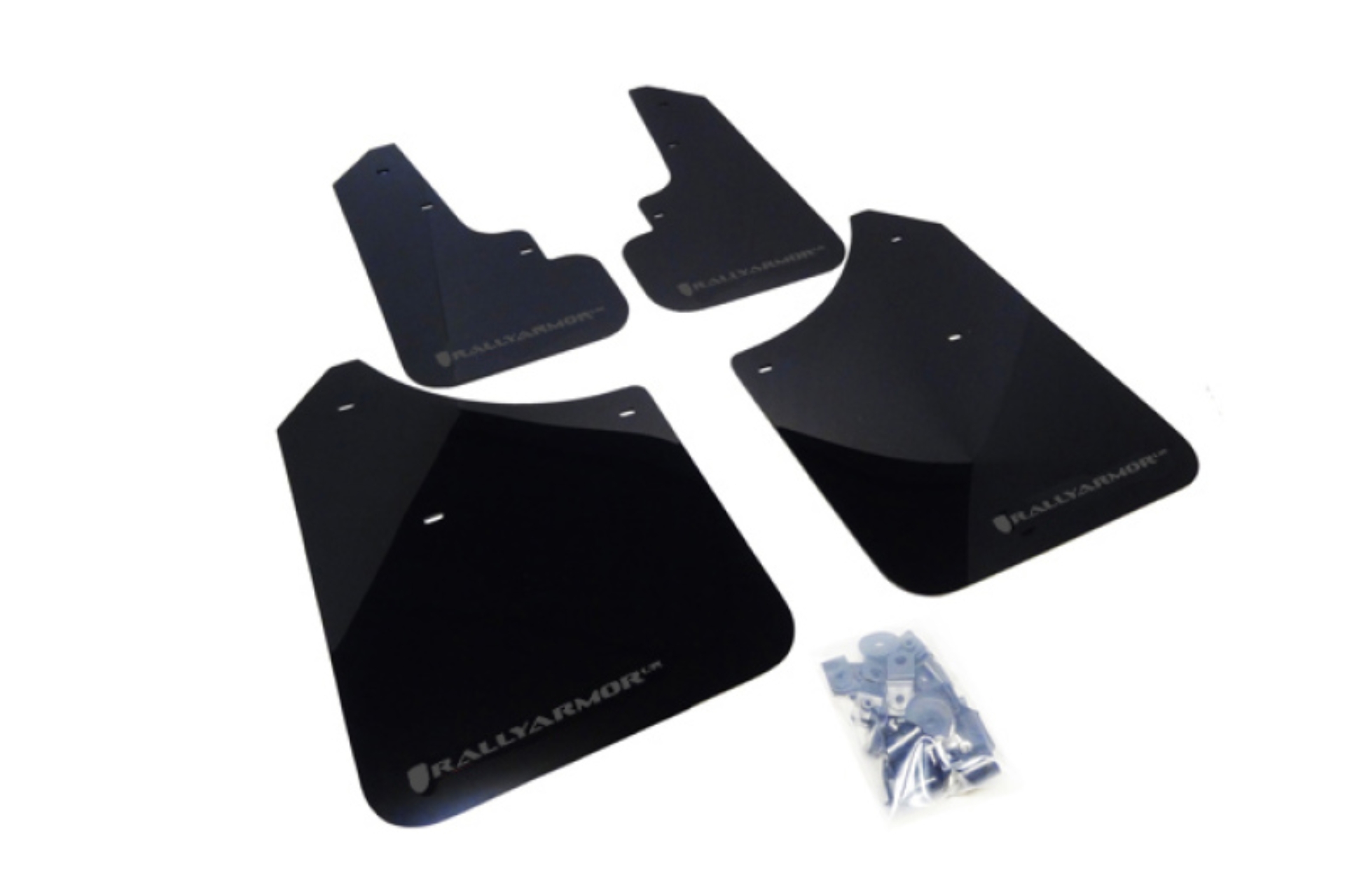 Picture of Rally Armor RAL UR Blk Flap/Grey Logo Mud Flaps - MF5-UR-BLK/GRY