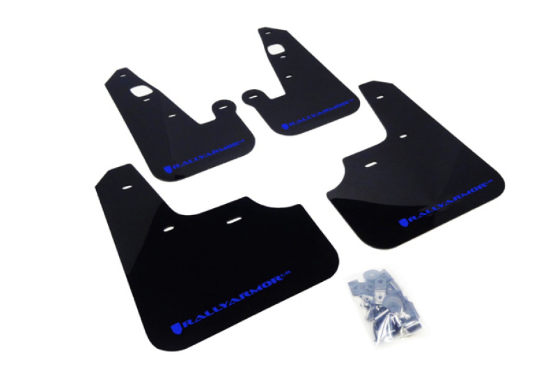 Picture of Rally Armor RAL UR Blk Flap/Blue Logo Mud Flaps - MF8-UR-BLK/BL
