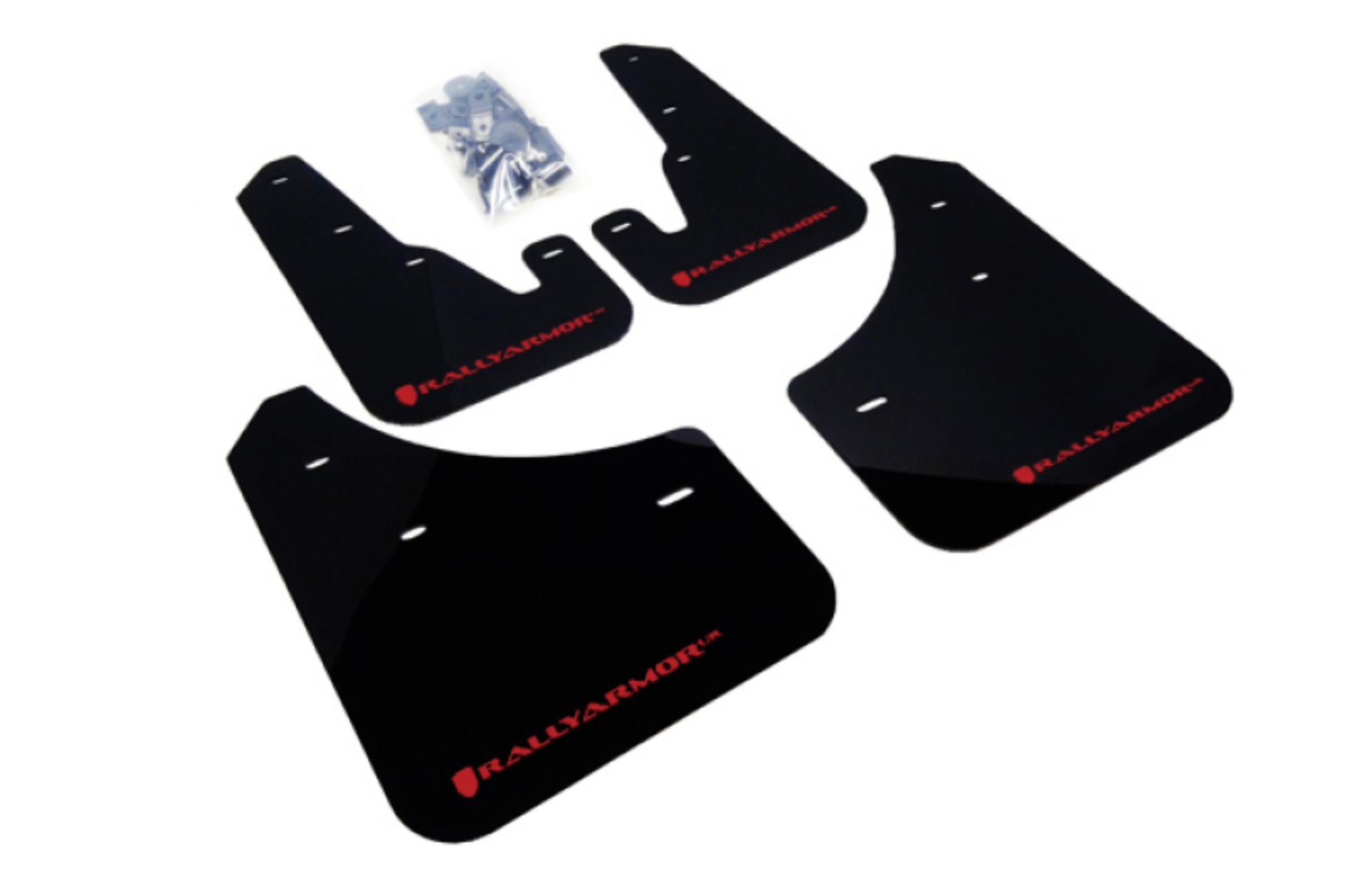 Picture of Rally Armor RAL UR Blk Flap/Rd Logo Mud Flaps - MF9-UR-BLK/RD