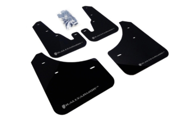 Picture of Rally Armor RAL UR Blk Flap/Silver Logo Mud Flaps - MF9-UR-BLK/SIL