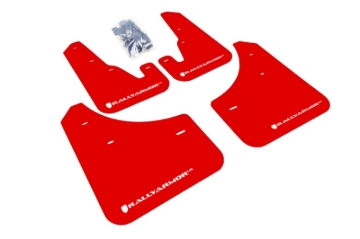 Picture of Rally Armor RAL UR Red Flap/Wht Logo Mud Flaps - MF9-UR-RD/WH