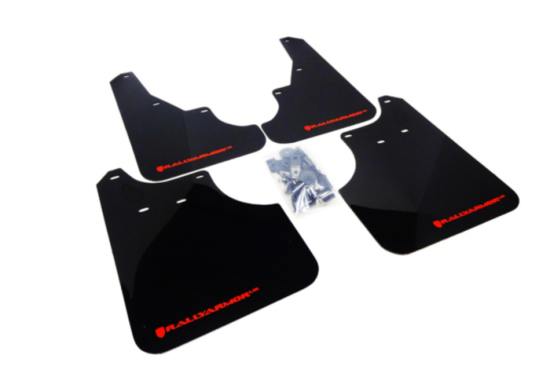 Picture of Rally Armor RAL UR Blk Flap/Rd Logo Mud Flaps - MF11-UR-BLK/RD