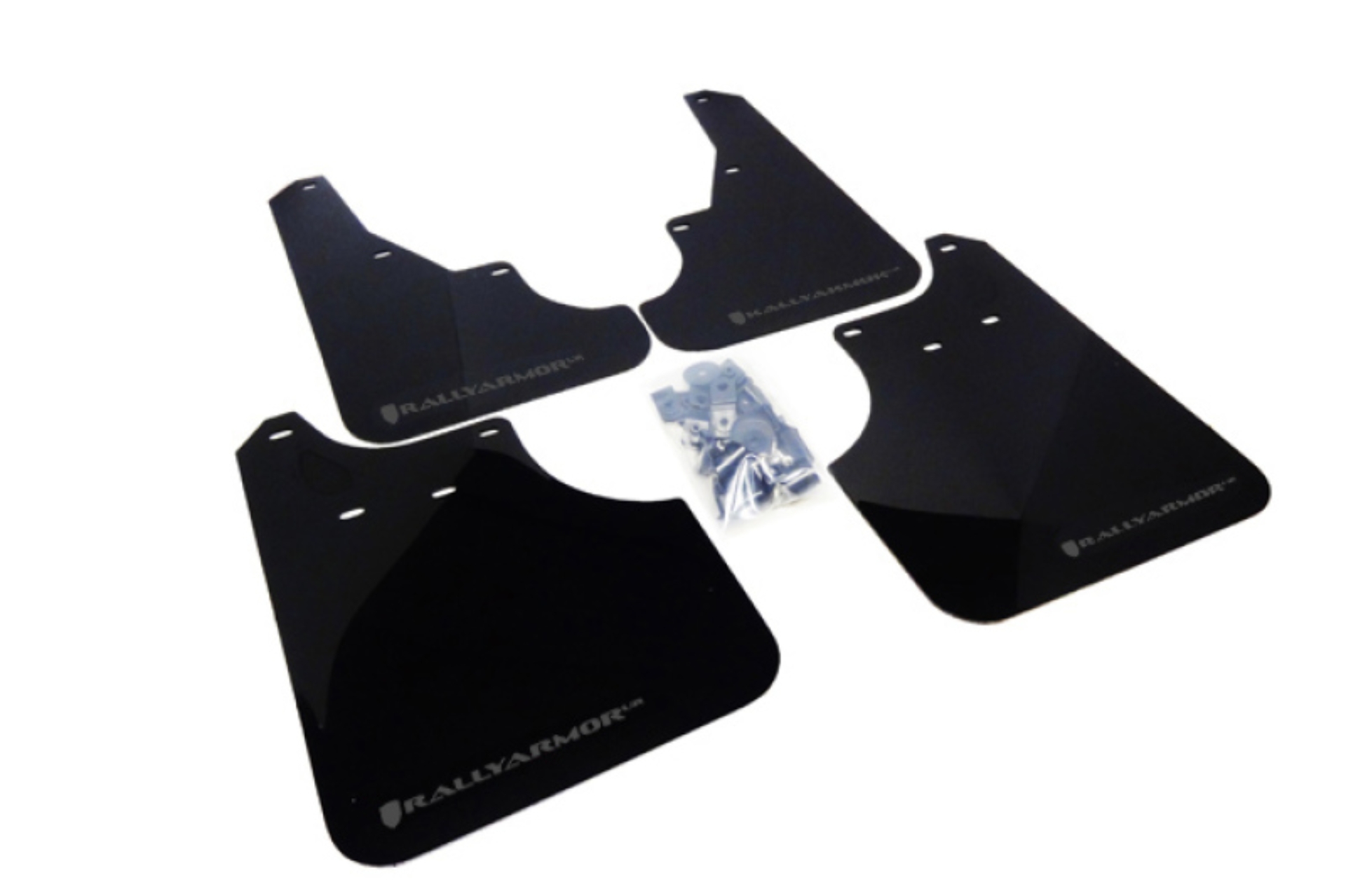 Picture of Rally Armor RAL UR Blk Flap/Grey Logo Mud Flaps - MF11-UR-BLK/GRY