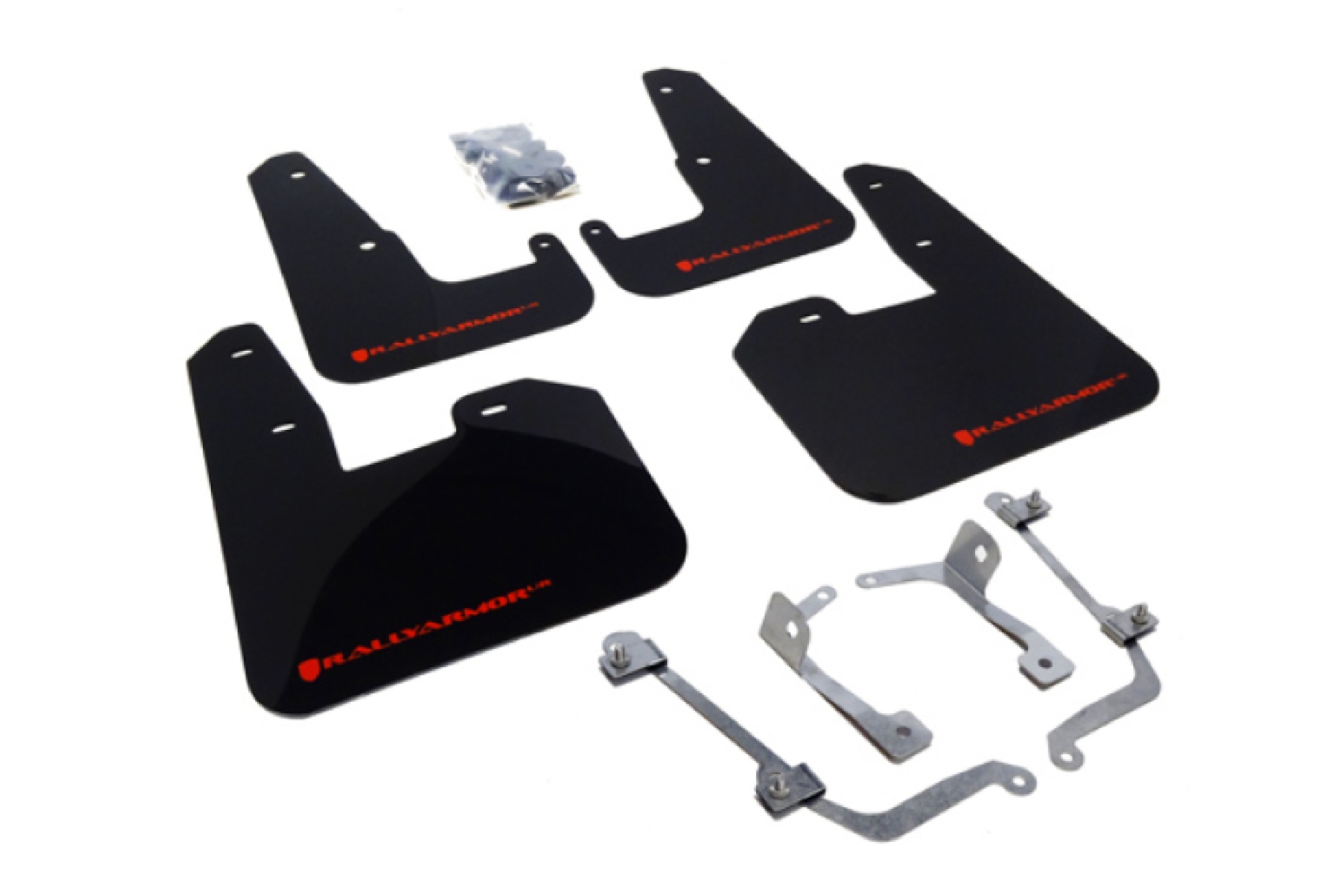 Picture of Rally Armor RAL UR Blk Flap/Rd Logo Mud Flaps - MF15-UR-BLK/RD