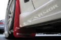 Picture of Rally Armor 08-17 Mitsubishi EVO X Red UR Mud Flap w/ White Logo