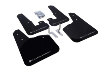 Picture of Rally Armor RAL UR Blk Flap/Silver Logo Mud Flaps - MF14-UR-BLK/SIL