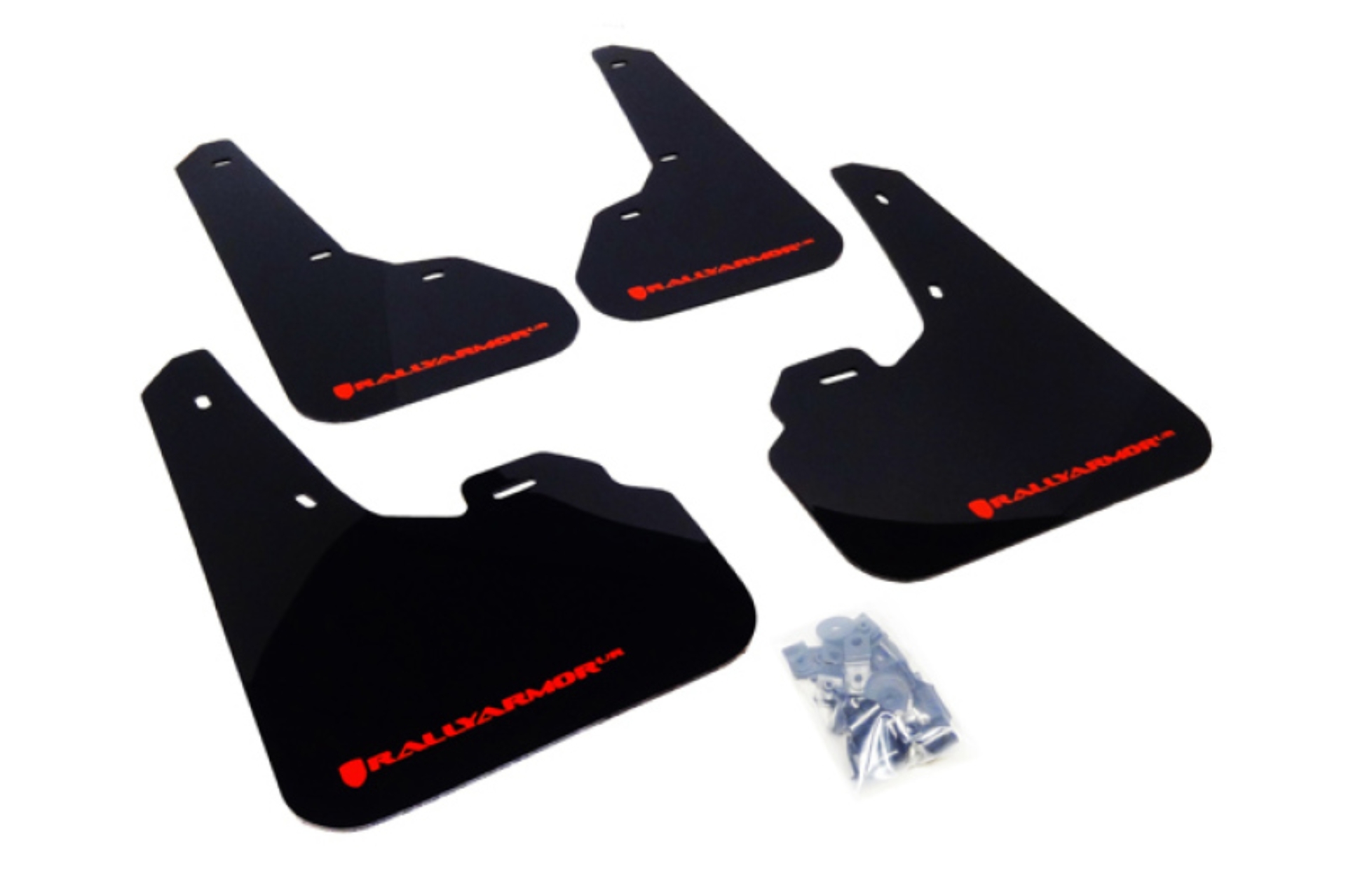 Picture of Rally Armor RAL UR Blk Flap/Rd Logo Mud Flaps - MF17-UR-BLK/RD