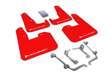 Picture of Rally Armor RAL UR Red Flap/Wht Logo Mud Flaps - MF15-UR-RD/WH
