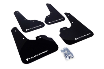Picture of Rally Armor RAL UR Blk Flap/Wht Logo Mud Flaps - MF17-UR-BLK/WH