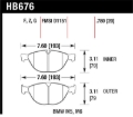 Picture of Hawk Performance HAWK Ceramic Brake Pad Sets - HB676Z.780