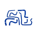 Picture of Mishimoto MM Silicone Hose-Ancillary - MMHOSE-SUB-ANC4BL