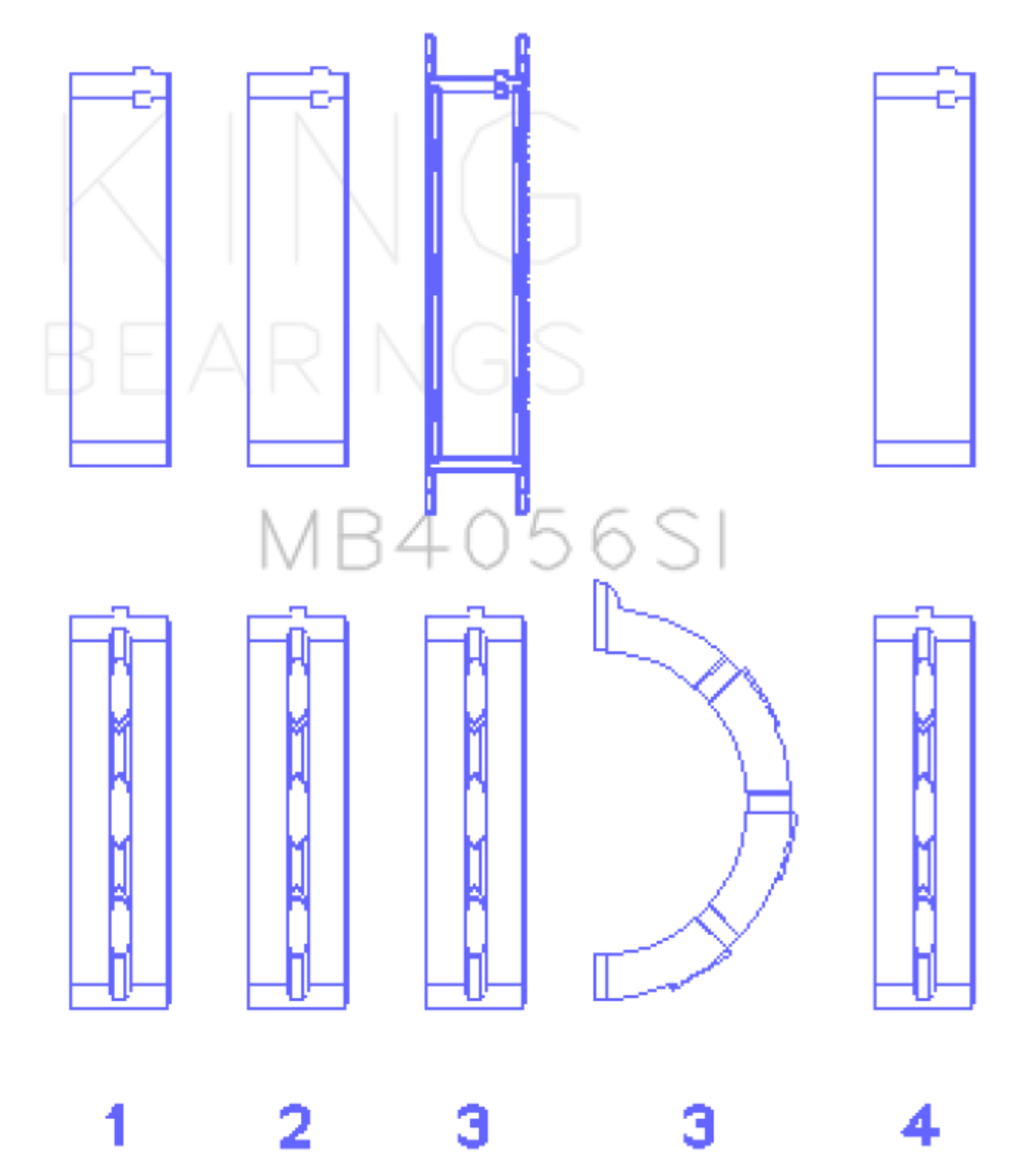 Picture of King Engine Bearings KING Main Bearings - MB4056SI
