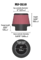 Picture of K&N Engineering KN Universal Air Filter - RU-3110