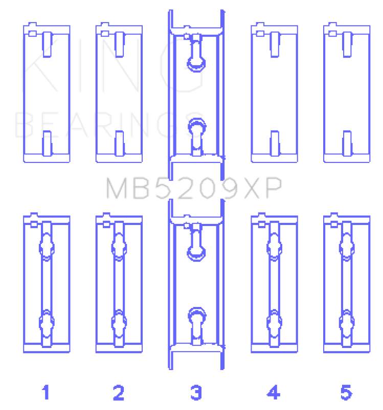 Picture of King Engine Bearings KING Performance Main Bearings - MB5209XP0.25