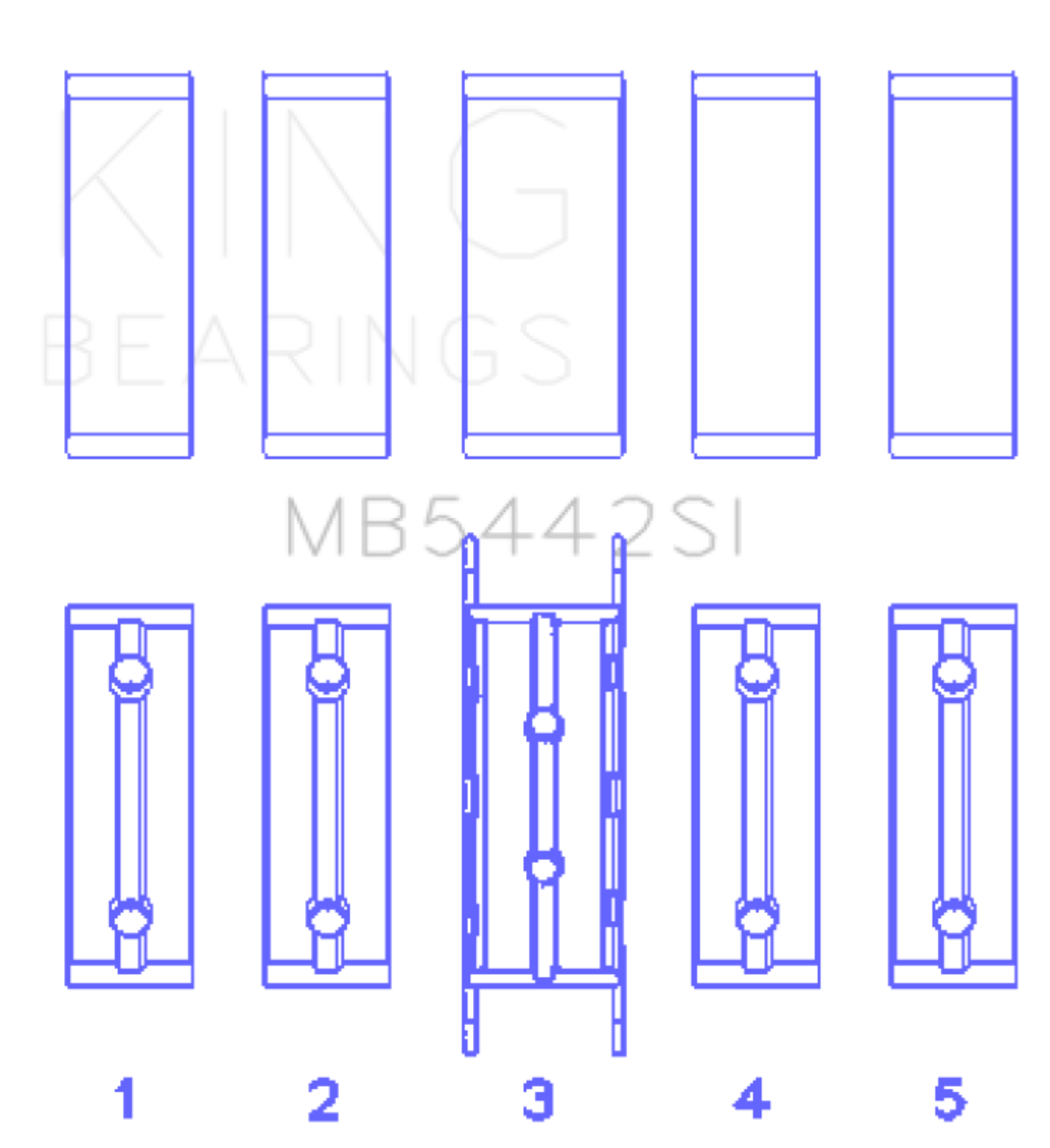 Picture of King Engine Bearings KING Main Bearings - MB5442SI
