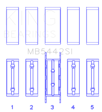 Picture of King Engine Bearings KING Main Bearings - MB5442SI