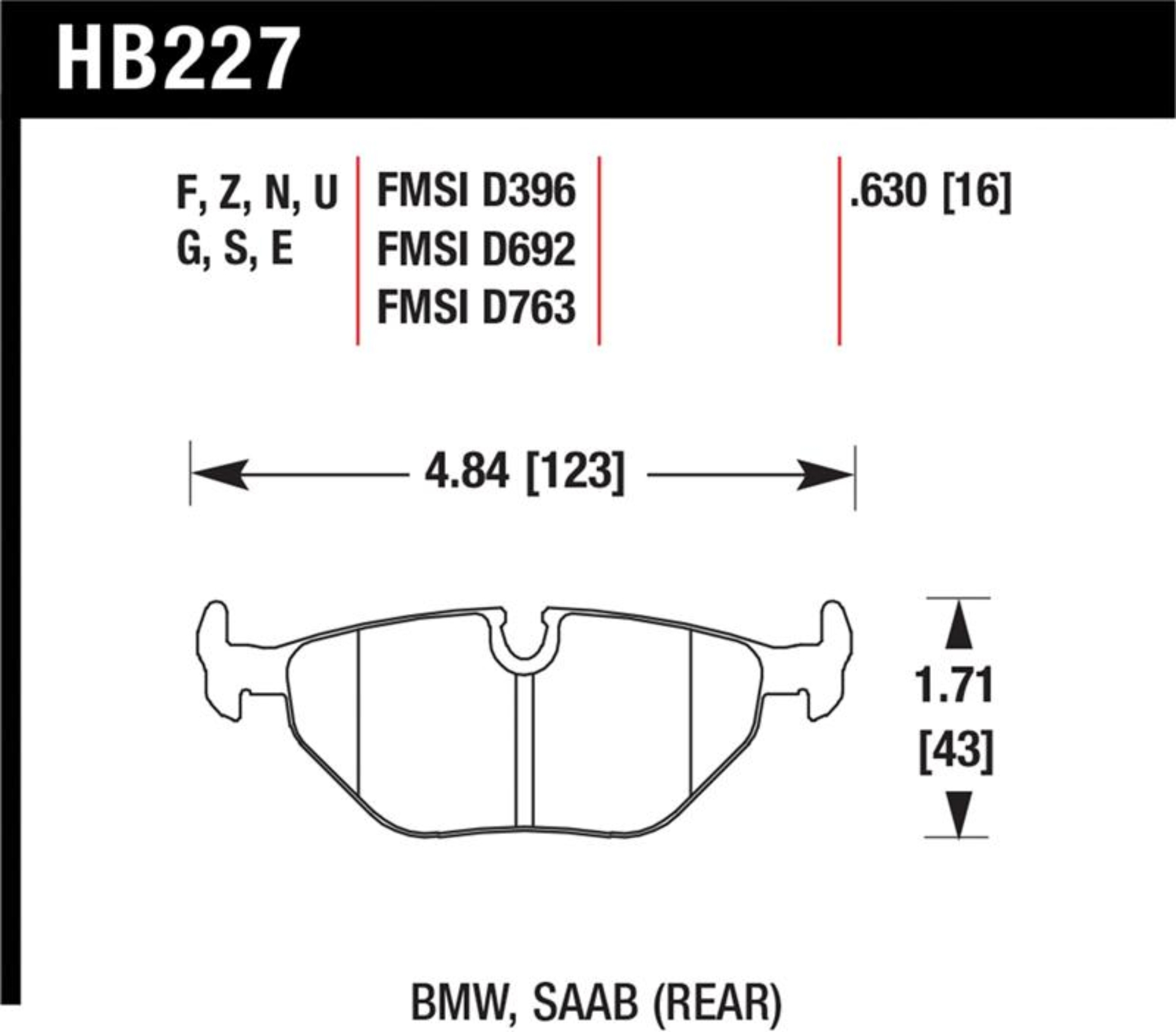 Picture of Hawk Performance HAWK DTC-70 Brake Pad Sets - HB227U.630