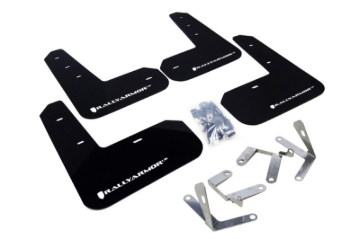 Picture of Rally Armor RAL UR Blk Flap/Wht Logo Mud Flaps - MF23-UR-BLK/WH
