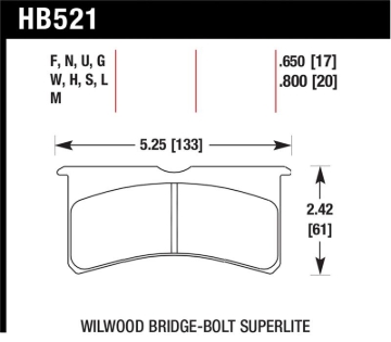 Picture of Hawk Performance HAWK DTC-70 Brake Pad Sets - HB521U.650