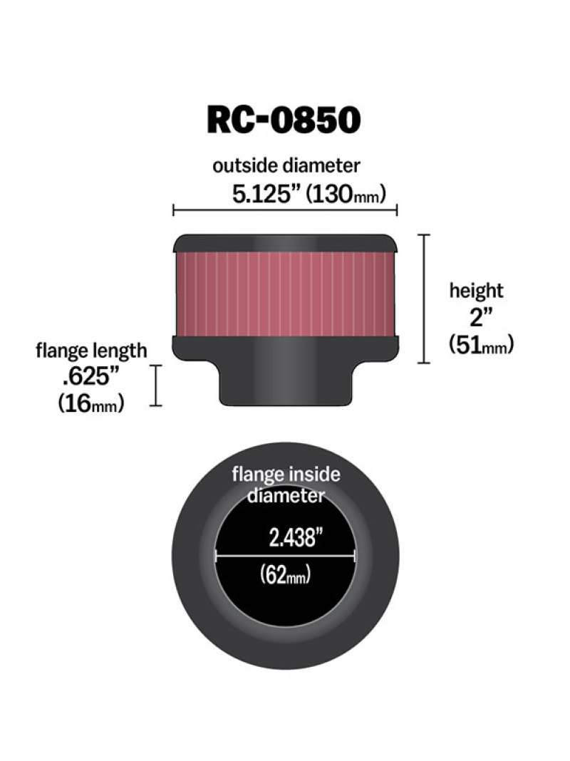 Picture of K&N Engineering KN Universal Air Filter - RC-0850