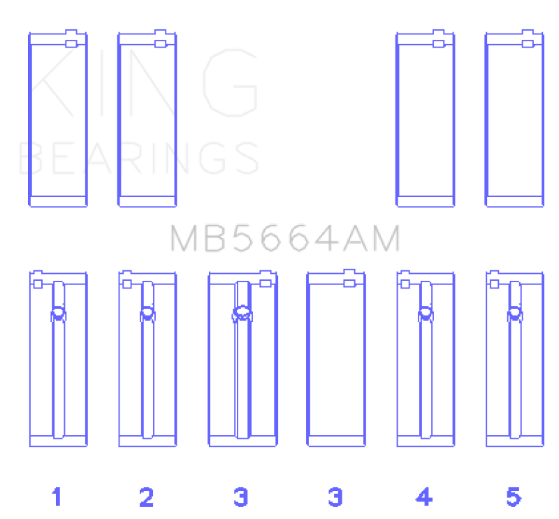 Picture of King Engine Bearings KING Main Bearings - MB5664AM0.75