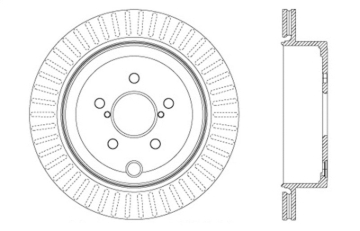 Picture of Sport Cross Drilled Brake Rotor; Rear Right
