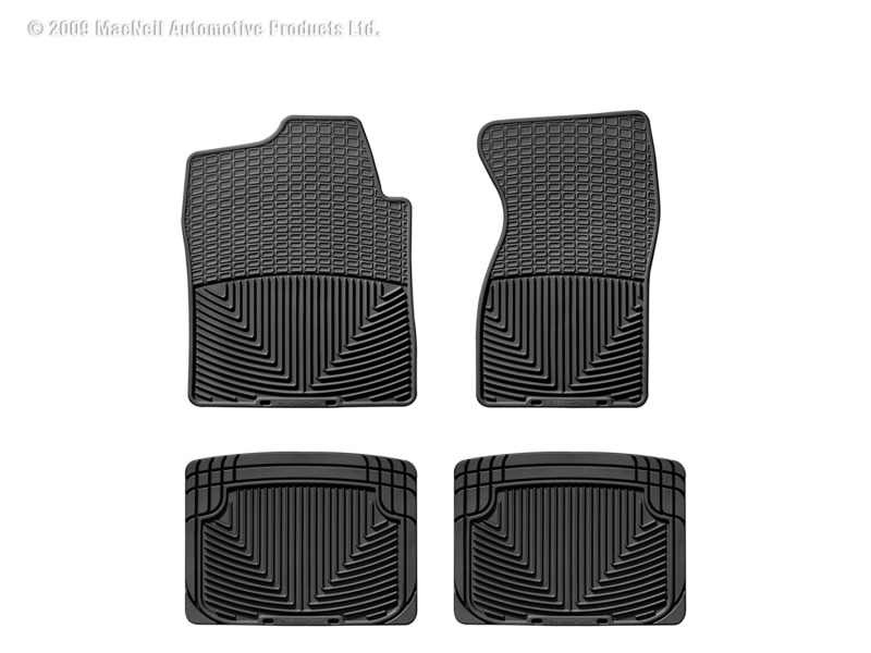 Picture of WeatherTech 99 GMC Sierra Front and Rear Rubber Mats - Black