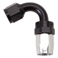 Picture of 6AN ProClassic Swivel 120 Degree Tight 9/16" Radius Hose End, Black/Silver