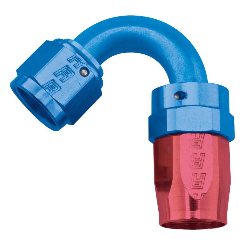 Picture of 10AN ProClassic Swivel 120 Degree Tight 15/16" Radius Hose End, Red/Blue Finish