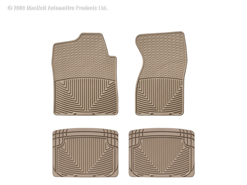 Picture of WeatherTech 99 GMC Sierra Front and Rear Rubber Mats - Tan