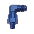 Picture of 10AN Flare Male To 1/2" NPT Male 90 Degree Swivel Fitting With Blue Finish