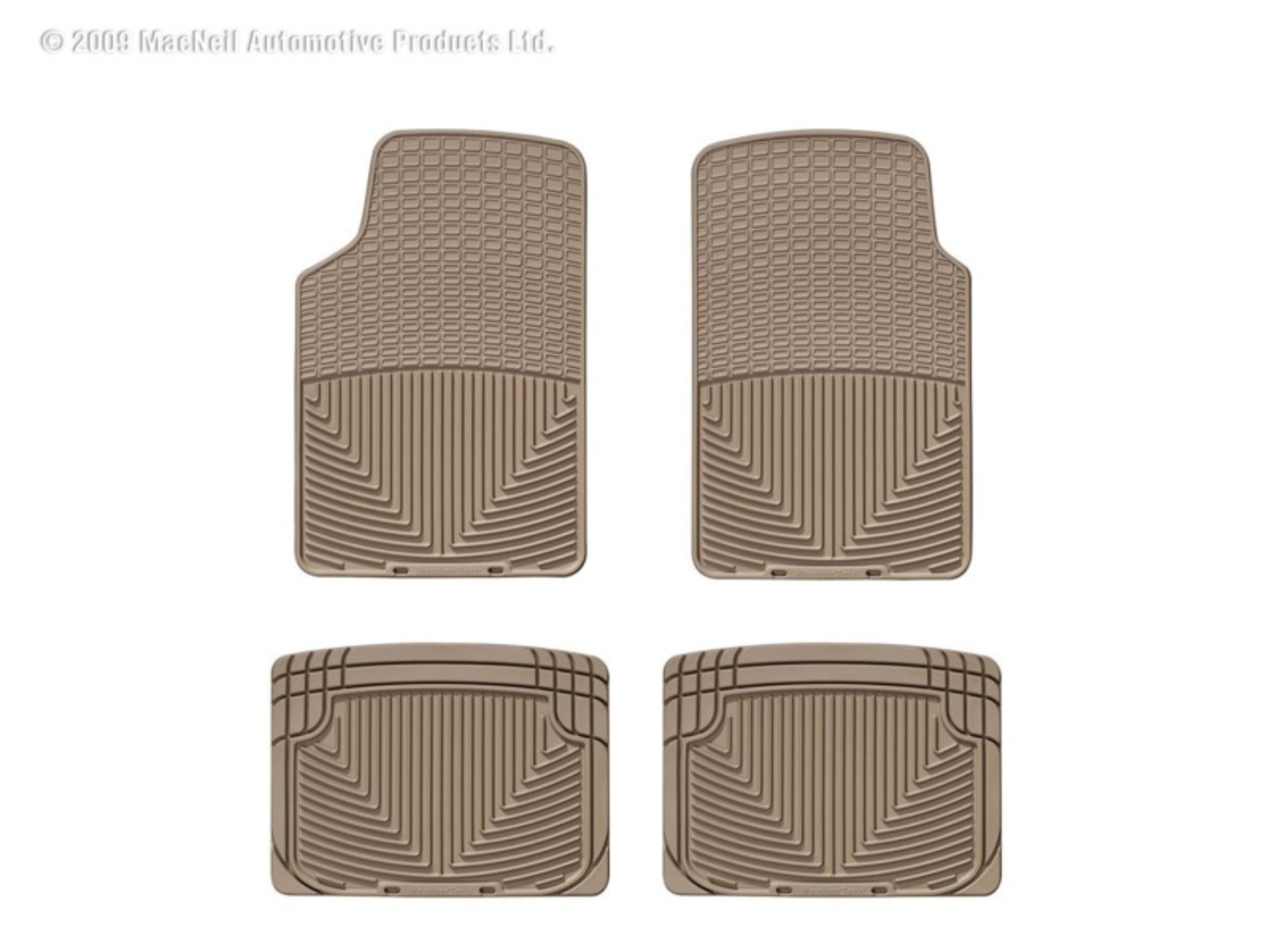Picture of WeatherTech 64-79 Volkswagen Bug Front and Rear Rubber Mats - Tan