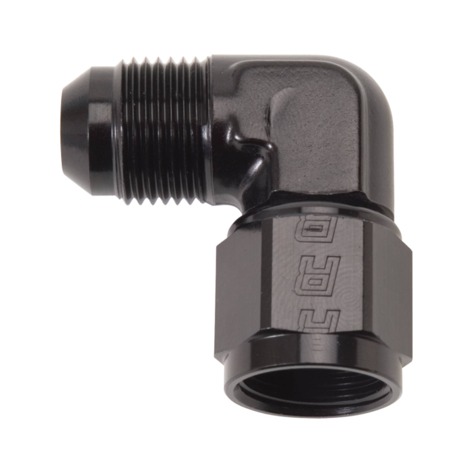Picture of 6AN Flare Female To 6AN Flare Male 90 Degree Fitting With Black Finish