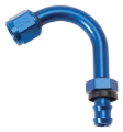 Picture of 8AN Twist-Lok 120 Degree 1-1/4" Radius Hose End With Blue Finish
