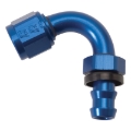 Picture of 8AN Twist-Lok 150 Degree Tight 3/4" Radius Hose End With Blue Finish
