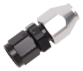 Picture of 6AN Male 37 Degree To 3/8" Line Aluminum Fuel Line Adapter, Black/Silver Finish