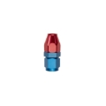 Picture of 6AN Female Swivel To 3/8" Line Aluminum Fuel Line Adapter With Red/Blue Finish