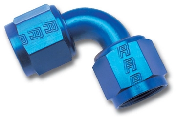 Picture of 6AN 90 Degree Swivel Coupler Adapter Fitting With Blue Finish