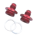 Picture of 6AN Holley Dual Feed 750 To Dominator 1350 Carb 7/8" -20 Fitting, Red - Pair