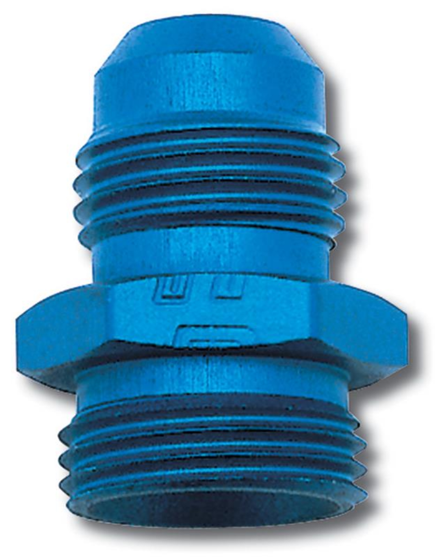 Picture of 6AN Edelbrock Thunder/Performer Carb  5/8" -24 Adapter Fitting With Blue Finish