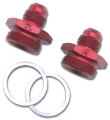 Picture of 6AN Holley Dual Feed 750 To Dominator 1350 Carb 7/8" -20 Fitting, Red - Pair