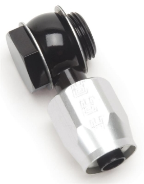 Picture of 6AN Edelbrock Thunder/Performer Carb 5/8" -20 Banjo Fitting, Black Finish