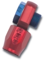 Picture of 6AN Edelbrock Thunder/Performer Carb 5/8"-20 Banjo Adapter Fitting With Red/Blue