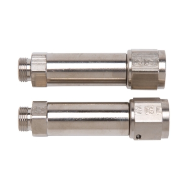 Picture of 8AN Demon & BG Carb Inlet Fitting With 9/16"-24 (3-1/4") Endura Finish - Pair