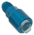 Picture of 6AN Male x -16' SAE Quick-Disconnect Female Fitting With Blue Finish