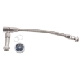Picture of 6AN-3/8" Female NPT Carb Inlet Kit & Guage, Holey 4150 Carbs w/ Endura Finish