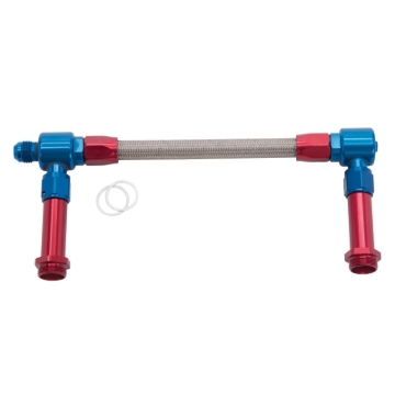 Picture of 8AN ProFlex Carb Inlet Kit, With Filter, Holey 4150 Carbs With Red/Blue Finish